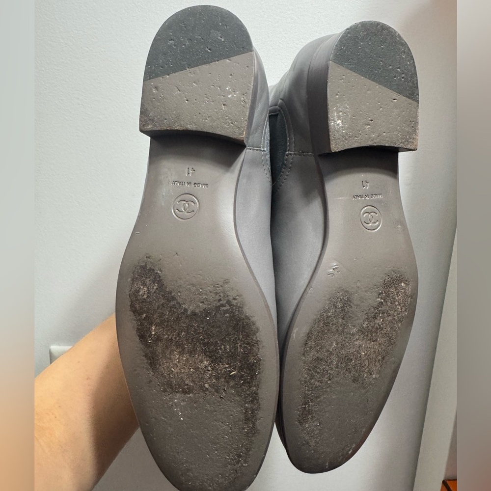 Gray CHANEL Chelsea boot. Gently used - Picture 8 of 8